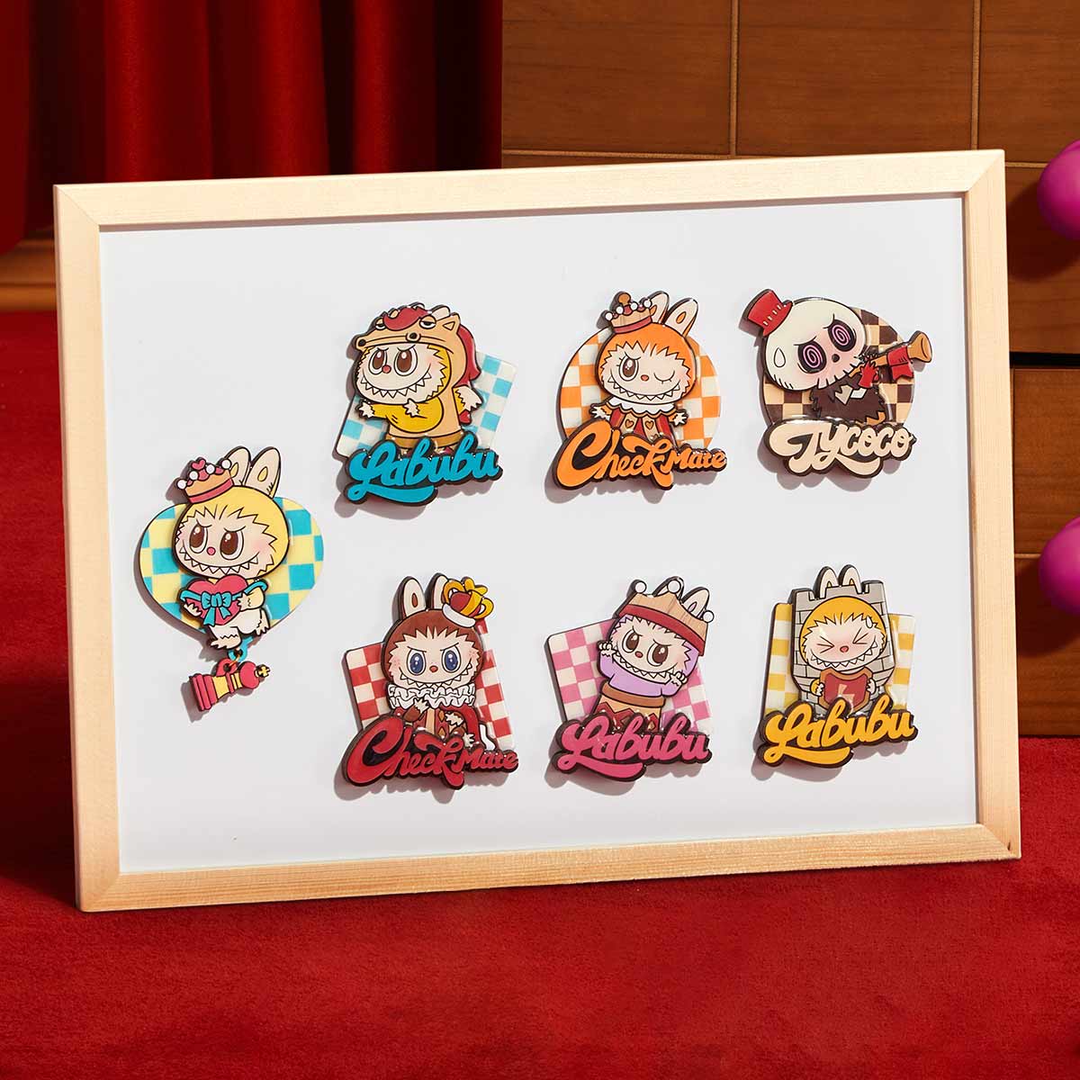 Complete Set of 6 Labubu Magnets – Let's Checkmate (Complete Edition)