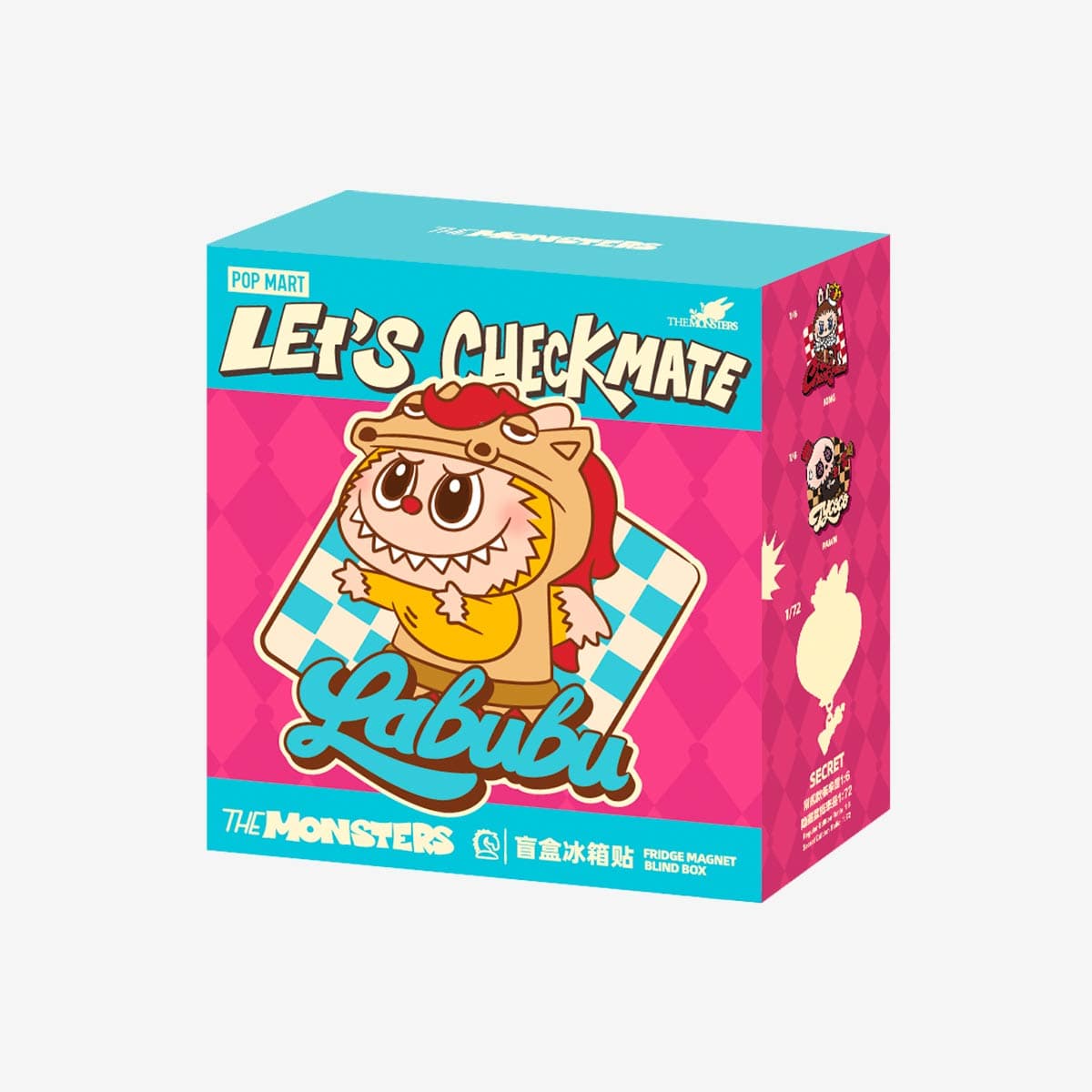 Complete Set of 6 Labubu Magnets – Let's Checkmate (Complete Edition)