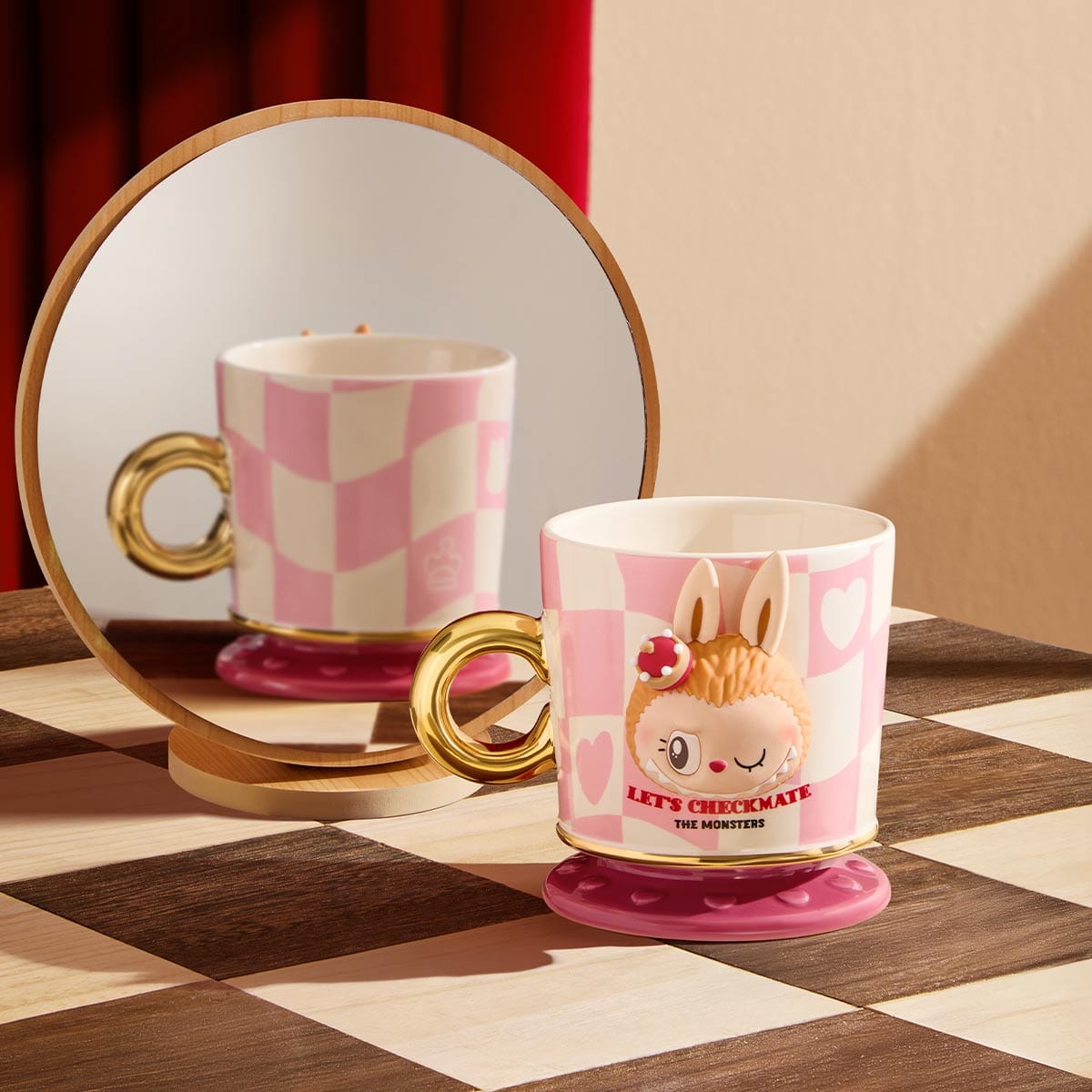 Labubu Blue and Pink Mug – Let’s Checkmate Series