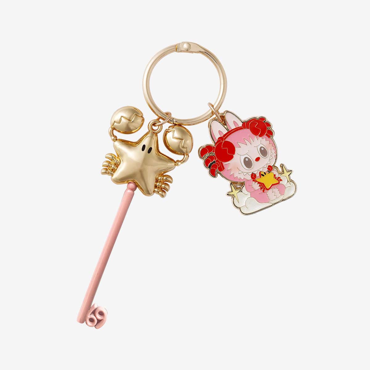 Labubu Cancer Constellation Series Keyring Pendants