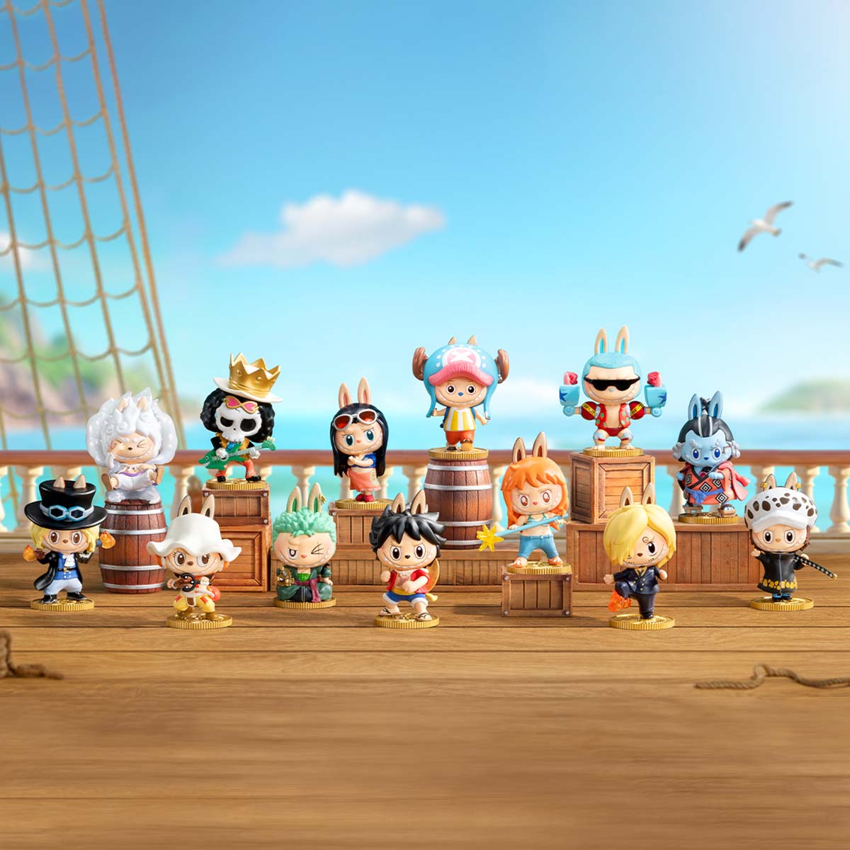 Labubu x One Piece Blind Box Complete Figure Set, 12 pieces – Secret Edition