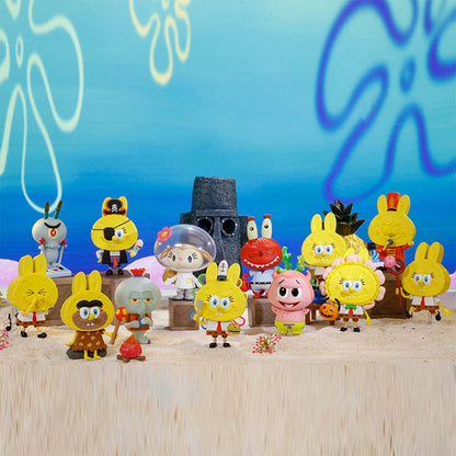 Labubu × SpongeBob Blind Box 12-piece figurine set – Complete box set